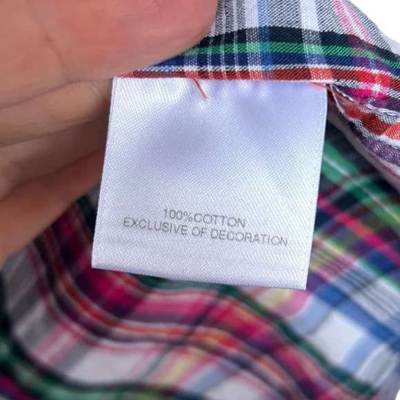 Cremieux Classics Men's Woven 100% Cotton Summer Plaid Button Down Size Medium - Picture 4 of 7